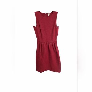 J.Crew Burgundy Fit & Flare Dress S